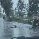 Vídeo: carro se parte ao meio e fica destruído após batida com carreta na BR-040