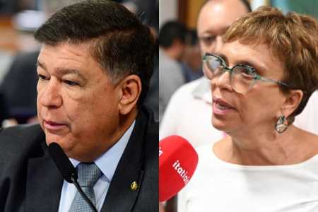 Senador Carlos Viana (Podemos) e prefeita de Contagem, Marília Campos (PT)