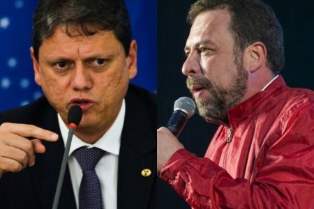 Tarcísio de Freitas (Republicanos) e Guilherme Boulos (PSOL)