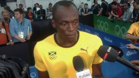 Usain Bolt em entrevista à Itatiaia, nos jogos do Rio