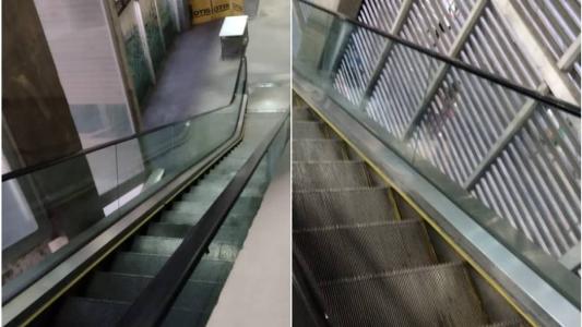 Usuários compartilharam imagens mostrando que as escadas rolantes estão paradas