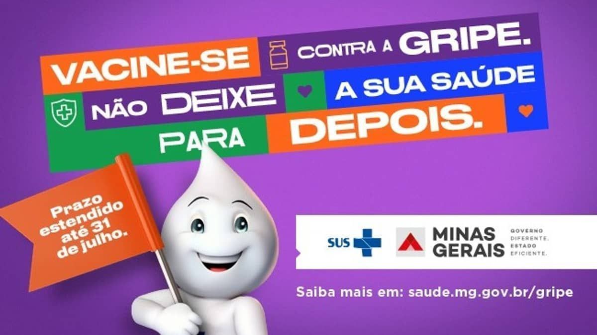 Governo de Minas prorroga vacinação contra Influenza até 31 de julho