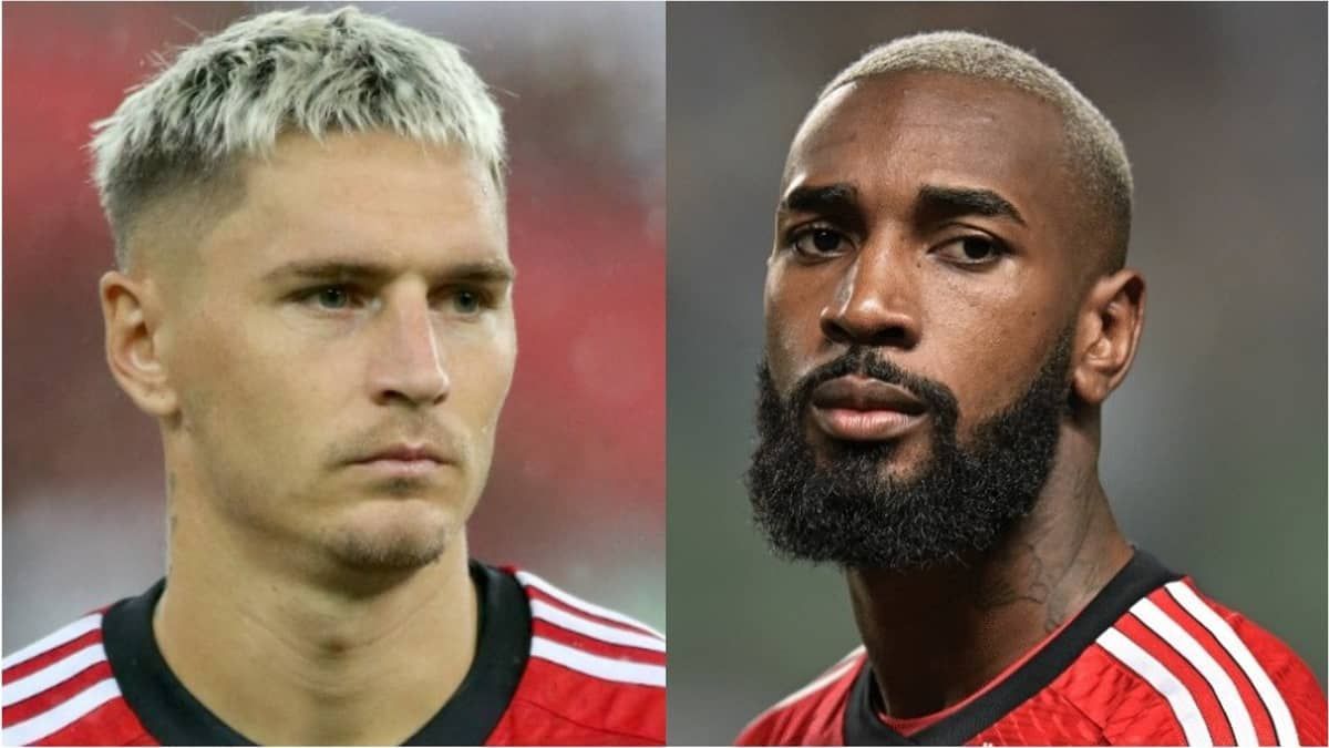 Varela, do Flamengo, surge de nariz roxo após soco de Gerson; veja foto 