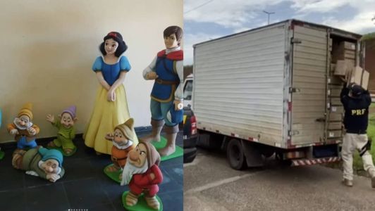 Vários cenários de festa estavam dentro do caminhão