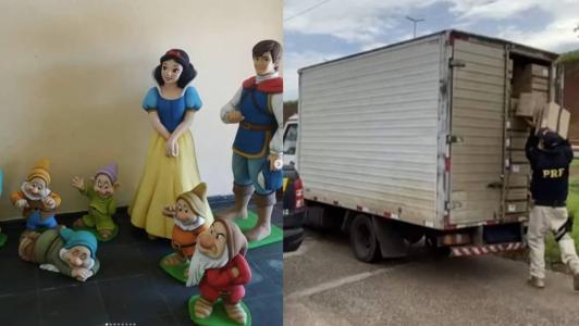 Vários cenários de festa estavam dentro do caminhão