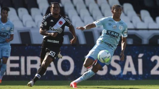 Vasco venceu o Santos no último confronto, em 2020