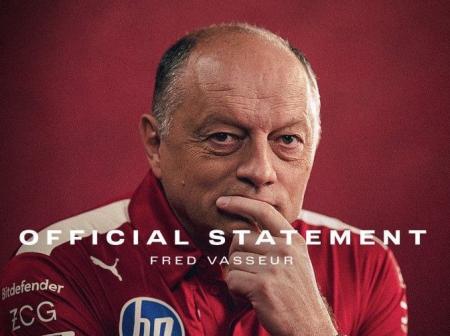 Anúncio da Ferrari sobre renovação de Fred Vasseur, em julho de 2025