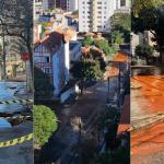 Vazamento faz rua do bairro Serra, em BH, virar rio; veja fotos