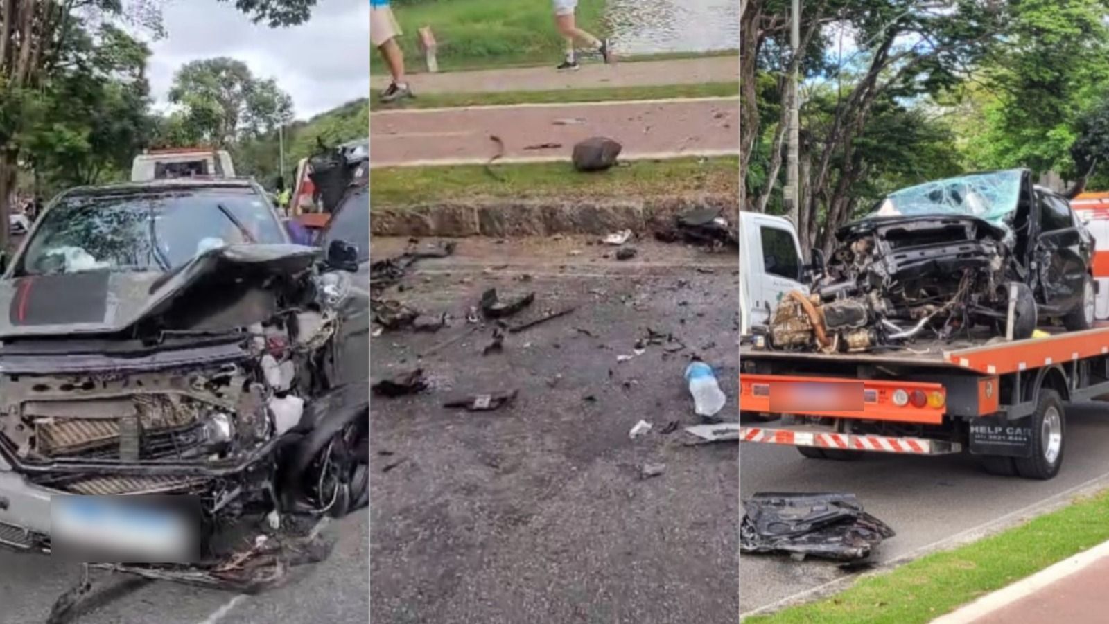 Veja fotos e vídeo do acidente grave que matou motorista na Pampulha, em BH
