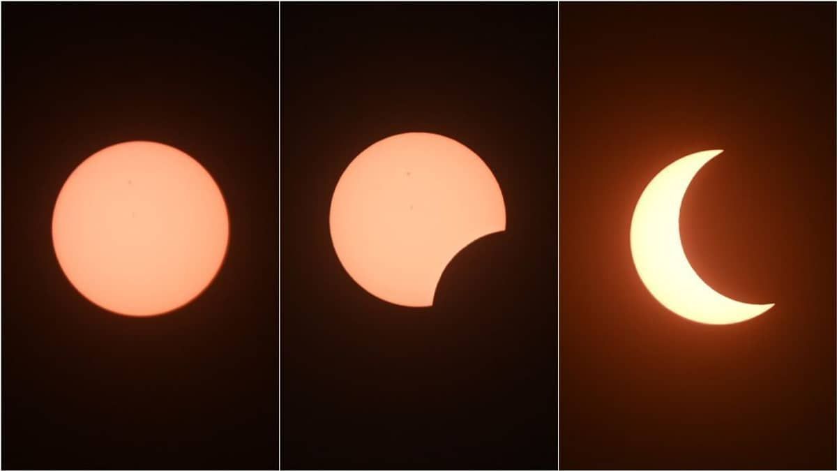 Veja imagens do eclipse solar deste sábado (14) no Brasil 
