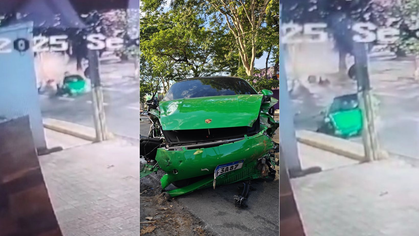 Veja o momento do acidente com Porsche que deixou cinco feridos em BH