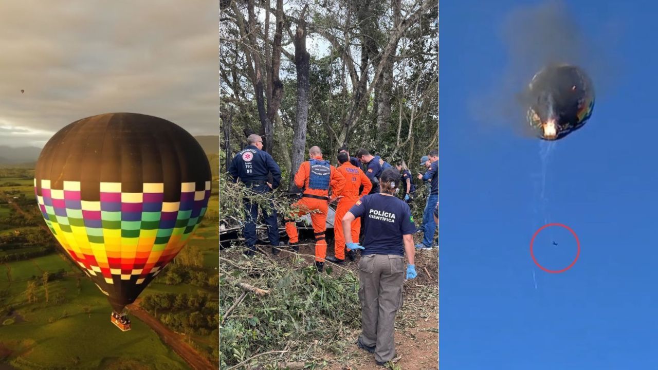 Sobreviventes da queda de balão em Santa Catarina pularam da aeronave ...