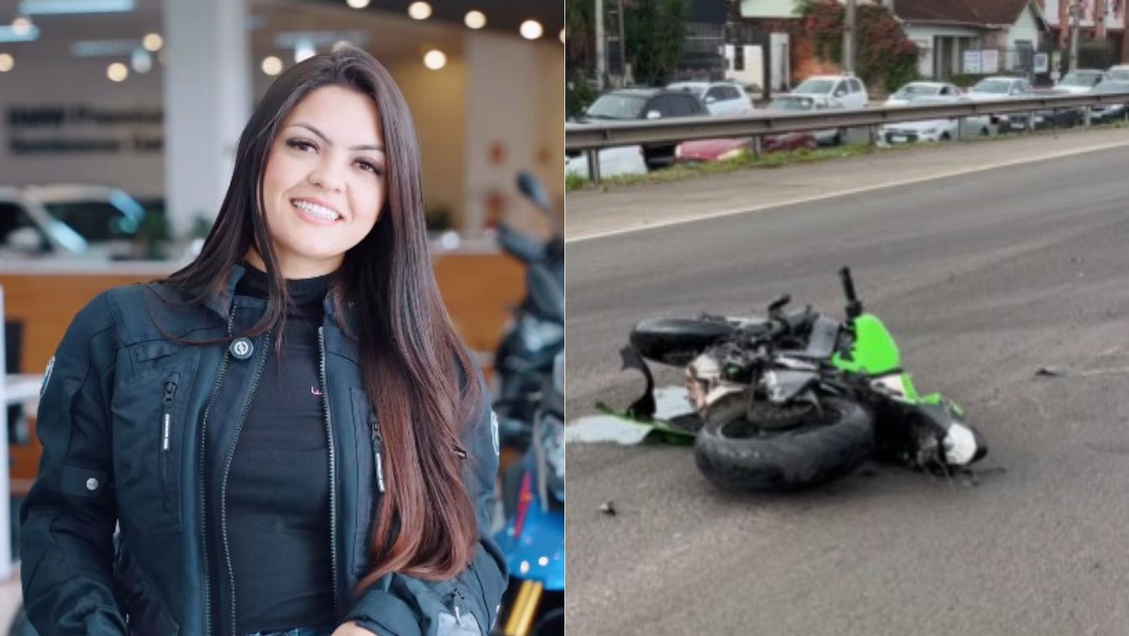 Vendedora de motos de luxo morre após bater Kawasaki em traseira de carro na BR-116