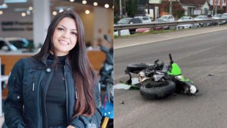 Nathalia Tesch, era vendedora de motocicletas que morreu em acidente, em Novo Hamburgo, no Rio Grande do Sul.