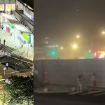 Vídeo: ventania em BH levanta poeira, 'leva' tampa de caixa d'água e derruba fachada de evento