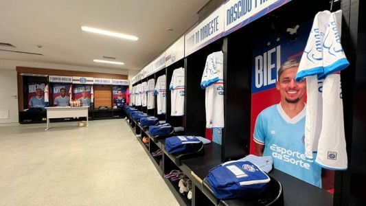 Vestiário do Bahia pronto para o duelo com o Santos