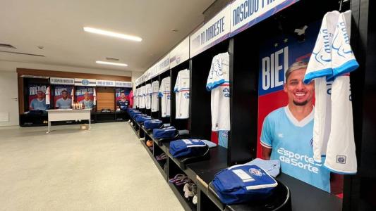 Vestiário do Bahia pronto para o duelo com o Santos