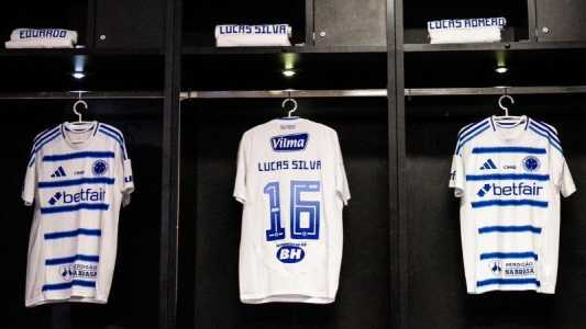 Vestiário do Cruzeiro no Maracanã antes de jogo com o Fluminense