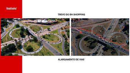 Foto mostra como ficará o trevo do BH Shopping após as alterações