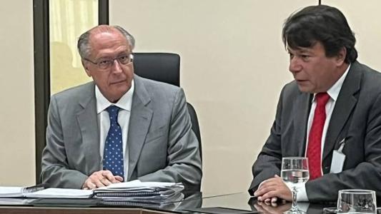 Vice-presidente da República, Geraldo Alckmin (PSB), e Mário Assad, presidente do PSB em Minas