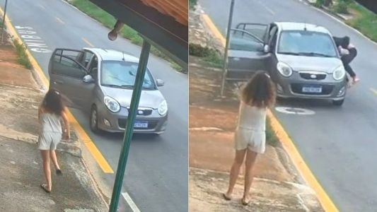 Vídeo: barbeiro pula dentro de carro desgovernado e salva crianças na Grande BH
