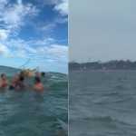 Vídeo: barco naufraga com condutor e 18 passageiros em Búzios, no RJ