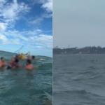 Vídeo: barco naufraga com condutor e 18 passageiros em Búzios, no RJ