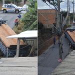 Vídeo: caminhão carregado com tijolos tem falha mecânica e atinge casa na Grande BH