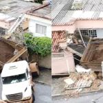 Vídeo: caminhão com 26 toneladas de minério perde controle e atinge casas na Grande BH