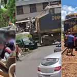 Vídeo: carro com quatro ocupantes, entre eles um bebê, é atingido por trem na Grande BH