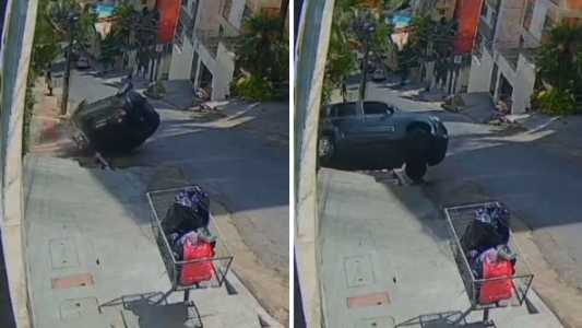 O incidente foi flagrado por câmaras de segurança na última quarta-feira (20)