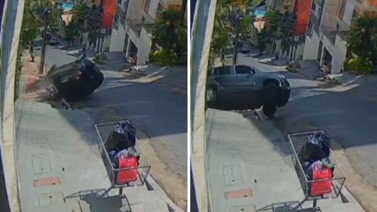 O incidente foi flagrado por câmaras de segurança na última quarta-feira (20)