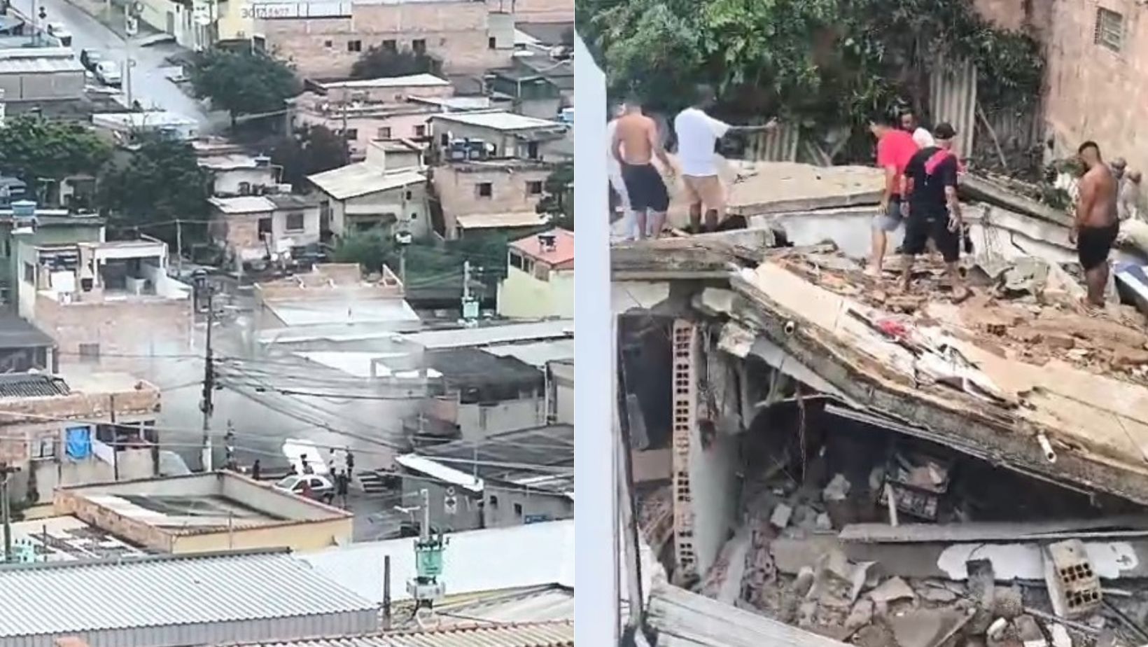 Vídeo: casa desaba no bairro Paulo VI, na região Nordeste em BH