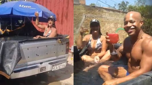 Vídeo com "jeitinho brasileiro" para aliviar o calor viralizou nas redes sociais