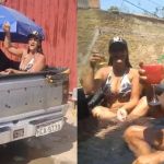 Vídeo: morador da Grande BH transforma caçamba de picape em piscina para se refrescar