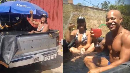 Vídeo com "jeitinho brasileiro" para aliviar o calor viralizou nas redes sociais