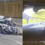 Vídeo mostra acidente que matou motociclista em túnel na Cidade Administrativa, em BH