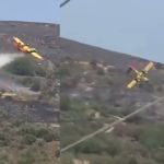 Vídeo: piloto e co-piloto morrem após queda de avião que combatia incêndio na Grécia