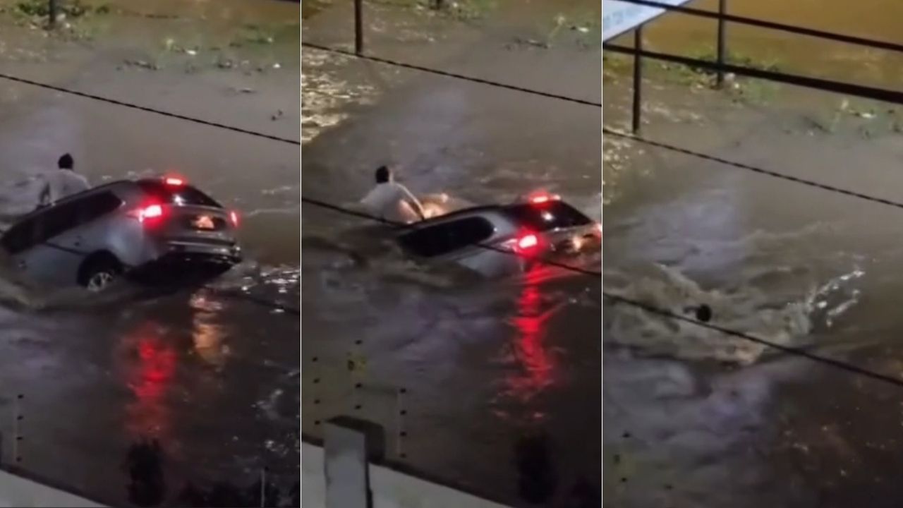 Vídeo mostra ex-secretário sendo 'engolido' pela correnteza durante temporal na Bahia