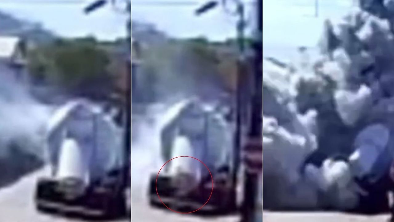 Vídeo mostra explosão impressionante de caminhão betoneira em Fortaleza
