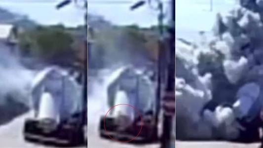 Vídeo mostra explosão impressionante de caminhão betoneira em Fortaleza