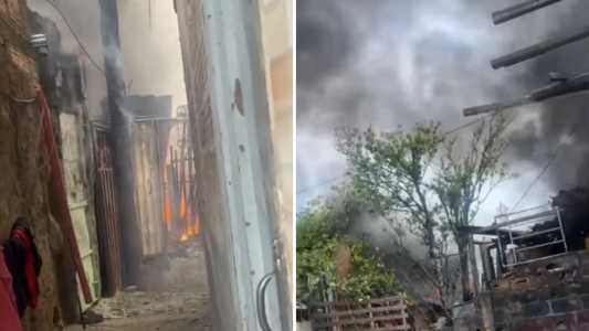 Incêndio começou em um ferro-velho e se espalhou para quatro casas na Região Oeste de Belo Horizonte