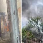 Vídeo mostra incêndio de grandes proporções em BH a partir de casas atingidas