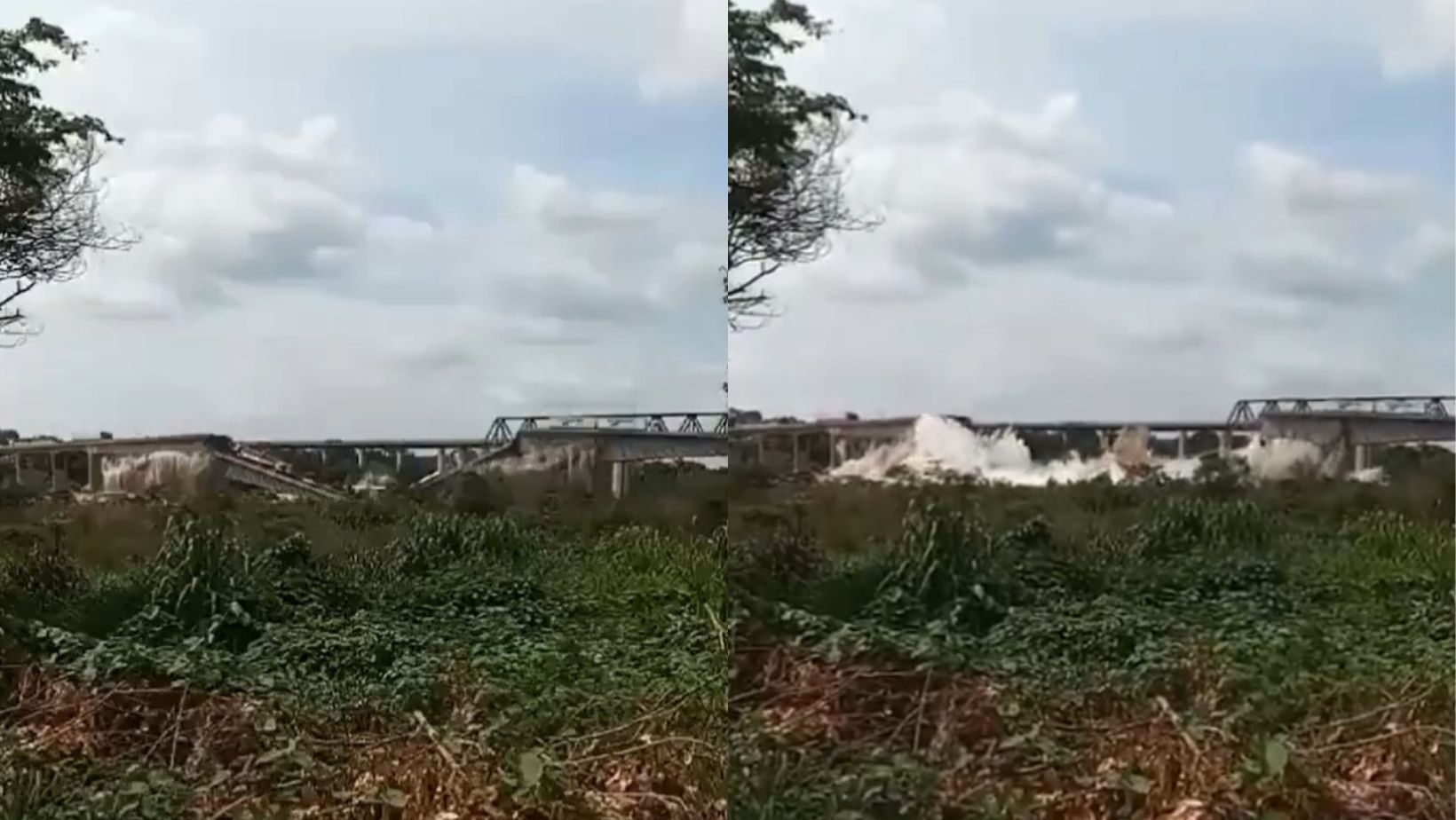 Vídeo mostra momento da queda de ponte que liga Tocantins ao Maranhão