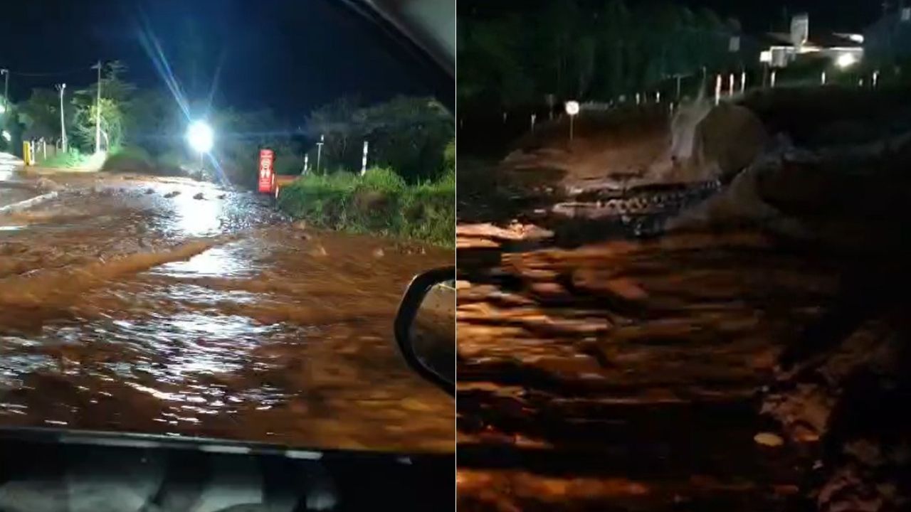 Vídeo mostra momento em que estrutura da Vale se rompe entre Congonhas e Ouro Preto; veja