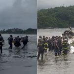 Vídeo mostra momento em que vítimas são resgatas de avião que caiu na praia de Ubatuba em SP