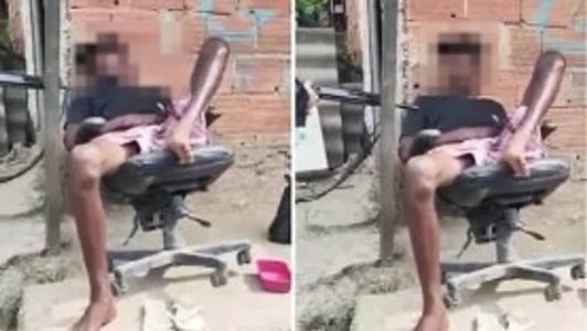 Vídeo mostra o momento que o suspeito é surpreendido