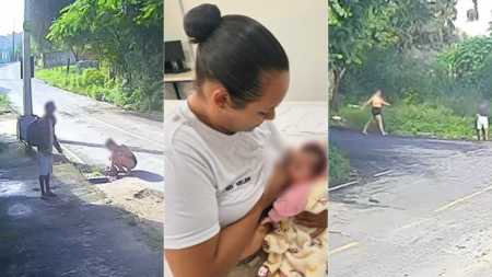 Vídeo mostra pais tentando abandonar recém-nascida em bueiro, na Grande BH