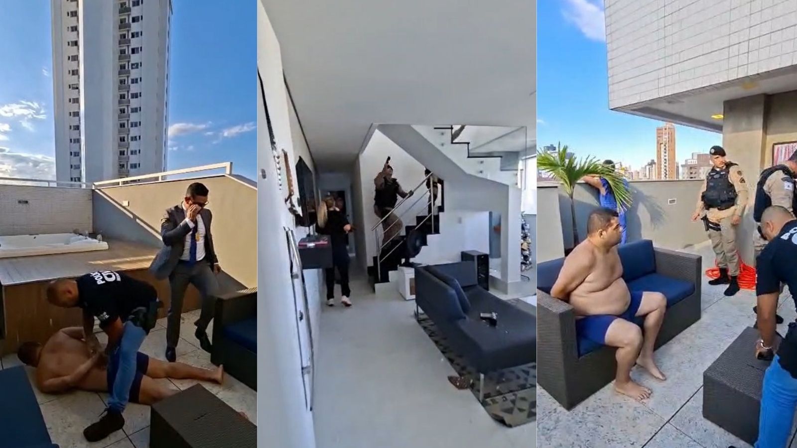 Vídeo mostra prisão de suspeito de furtar canetas Ozempic e Mounjaro em cobertura de luxo em BH