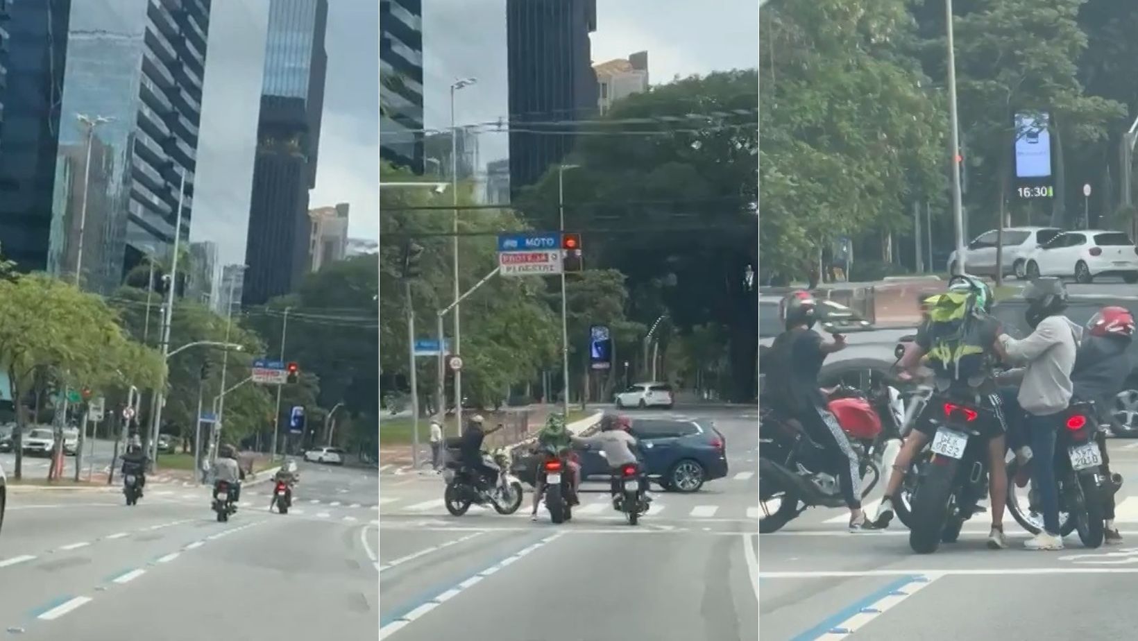 Vídeo: motoqueiros cercam piloto e roubam moto de luxo em bairro nobre de SP